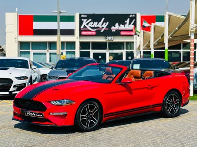 فورد موستانج EcoBoost Convertible | Monthly AED 1170/- | 0% DP | Custom Leather Seats | # 48526