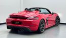 Porsche 718 Spyder 2024 Porsche 718 Spyder GT4 RS Weissach Pack, Porsche Service History, 2026 Porsche Warranty, GCC