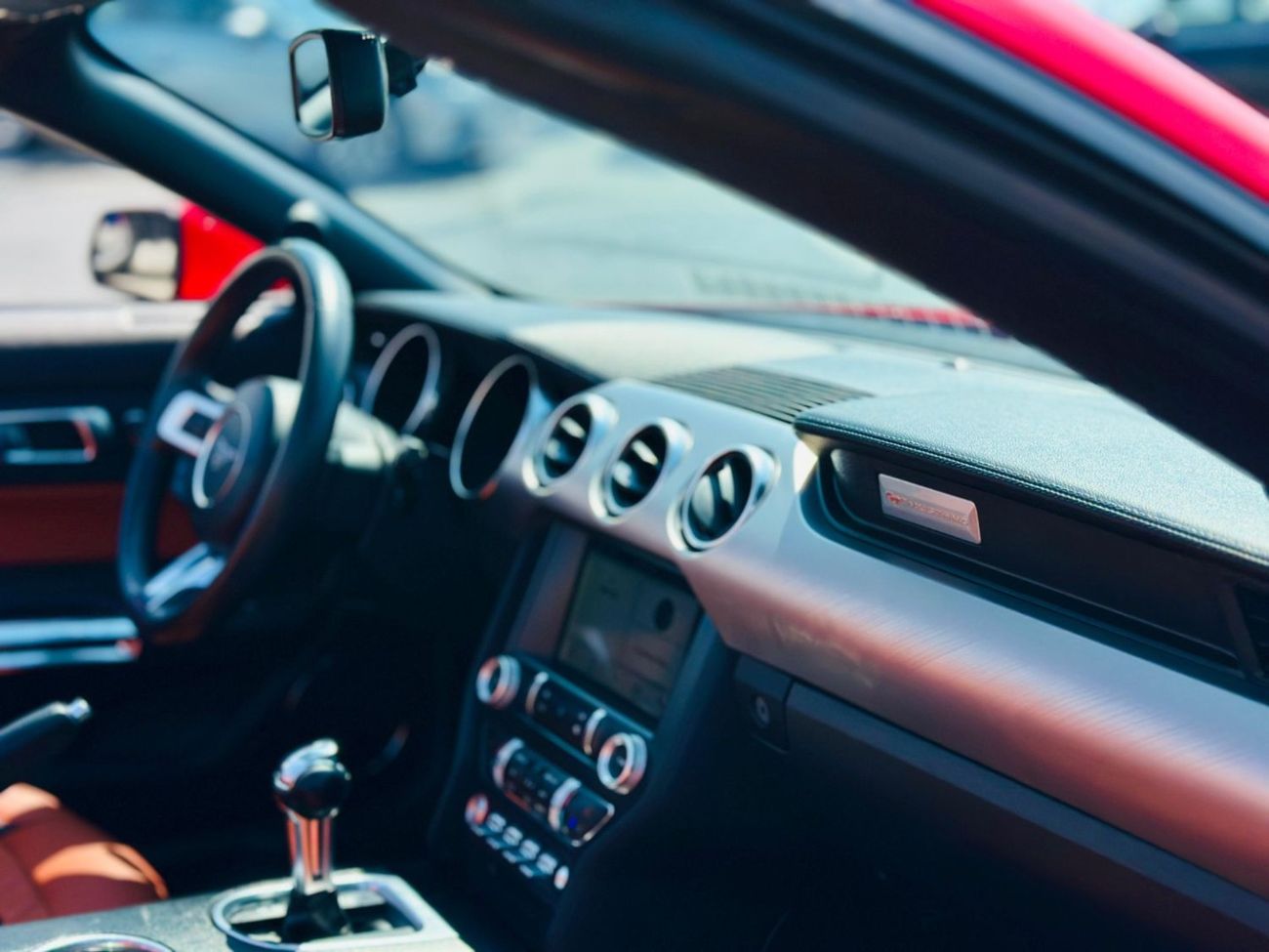 فورد موستانج EcoBoost Convertible | Monthly AED 1170/- | 0% DP | Custom Leather Seats | # 48526