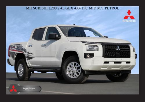 ميتسوبيشي L200 GLX 2.4L MITSUBISHI L200 2.4L GLX 4X4 D/C MID M/T PTR 2025 Export Only