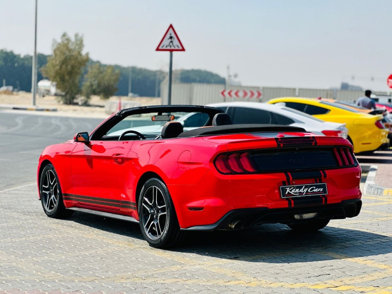 فورد موستانج EcoBoost Convertible | Monthly AED 1170/- | 0% DP | Custom Leather Seats | # 48526